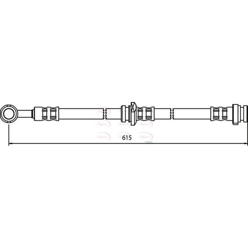 Apec Brake Hydraulic Hose Line Rear Left HOS3326
