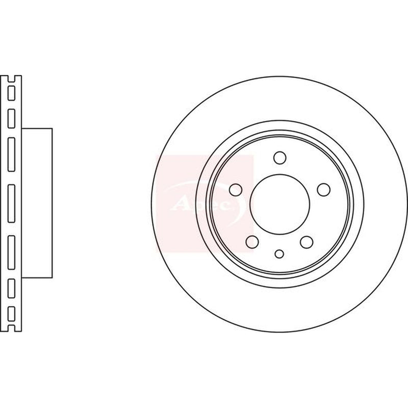 Apec 2 x Vented Rear Brake Discs DSK2910