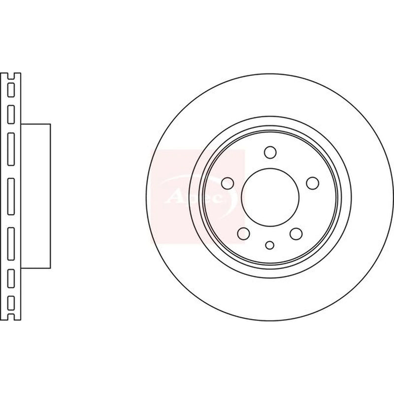 Apec 2 x Vented Rear Brake Discs DSK2910