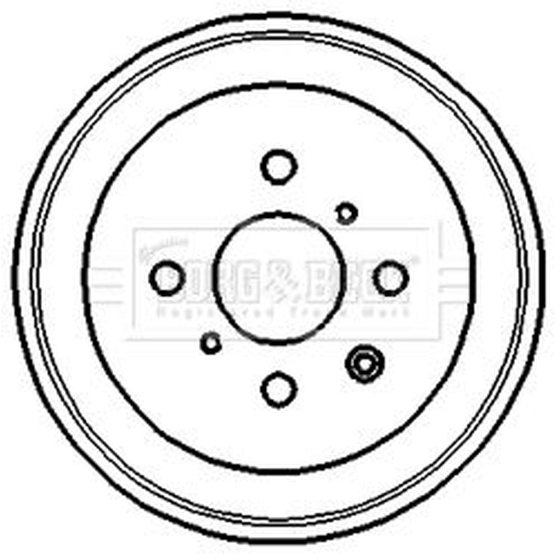 Borg & Beck Brake Drum Assembly Rear BBR7120