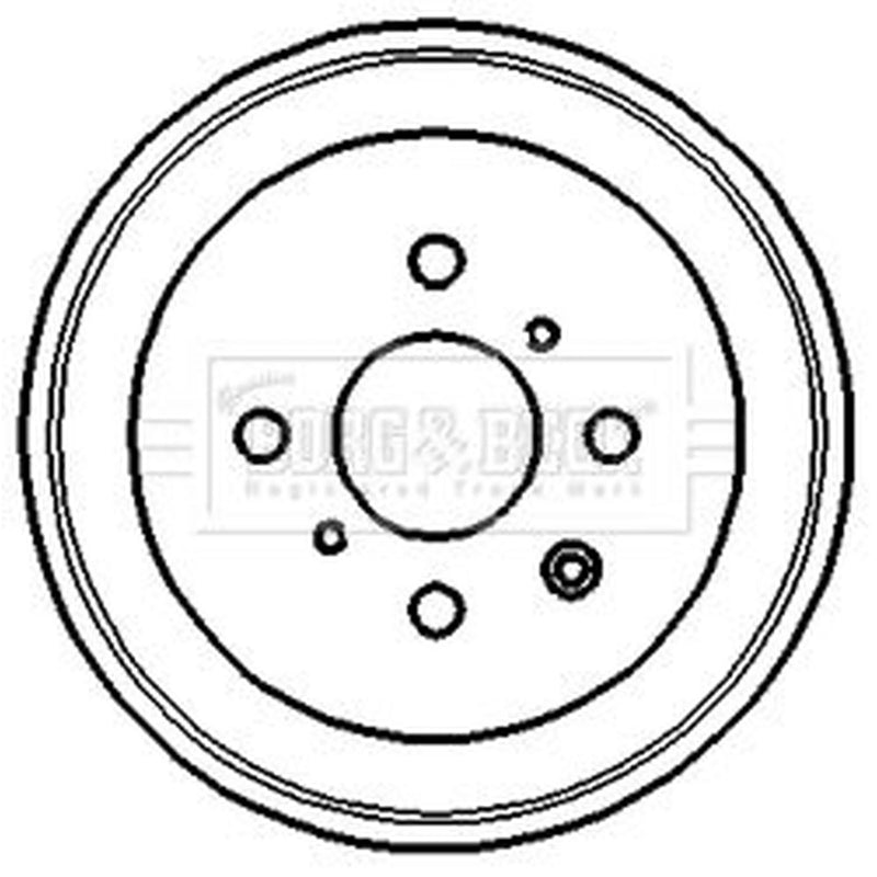 Borg & Beck Brake Drum Assembly Rear BBR7120