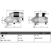 Denso Starter Motor 12V 1.5kW 11 Teeth DSN3038