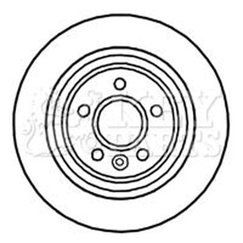 Key Parts 2 x Solid Rear Brake Discs KBD4730