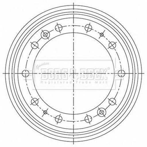 Borg & Beck Brake Drum Assembly Front BBR32502