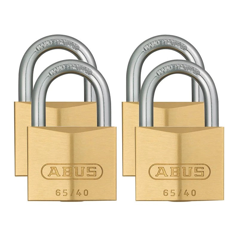 ABUS Mechanical 65/ Brass Padlock Quad Pack 30-40mm