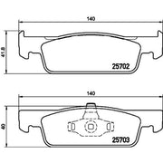 Mintex Front Brake Pad Set MDB3360