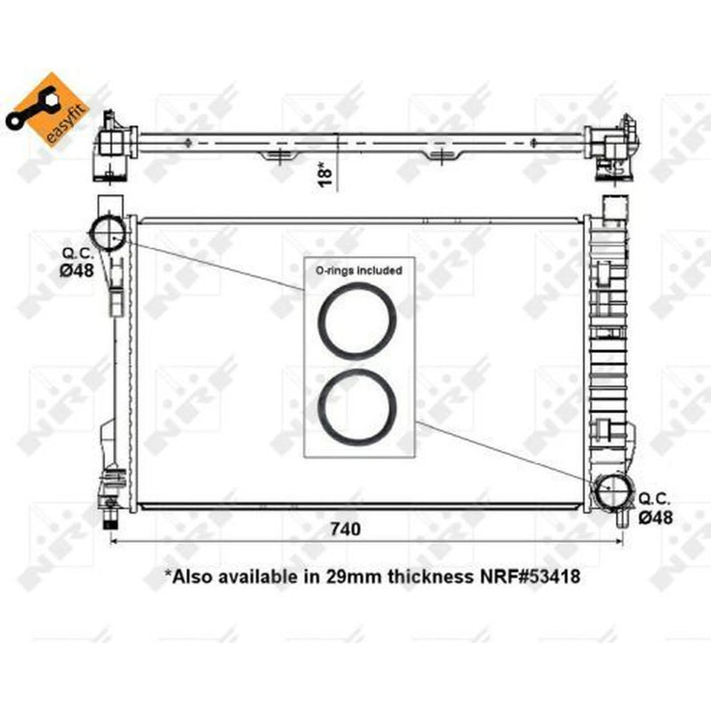 NRF Engine Radiator 55310