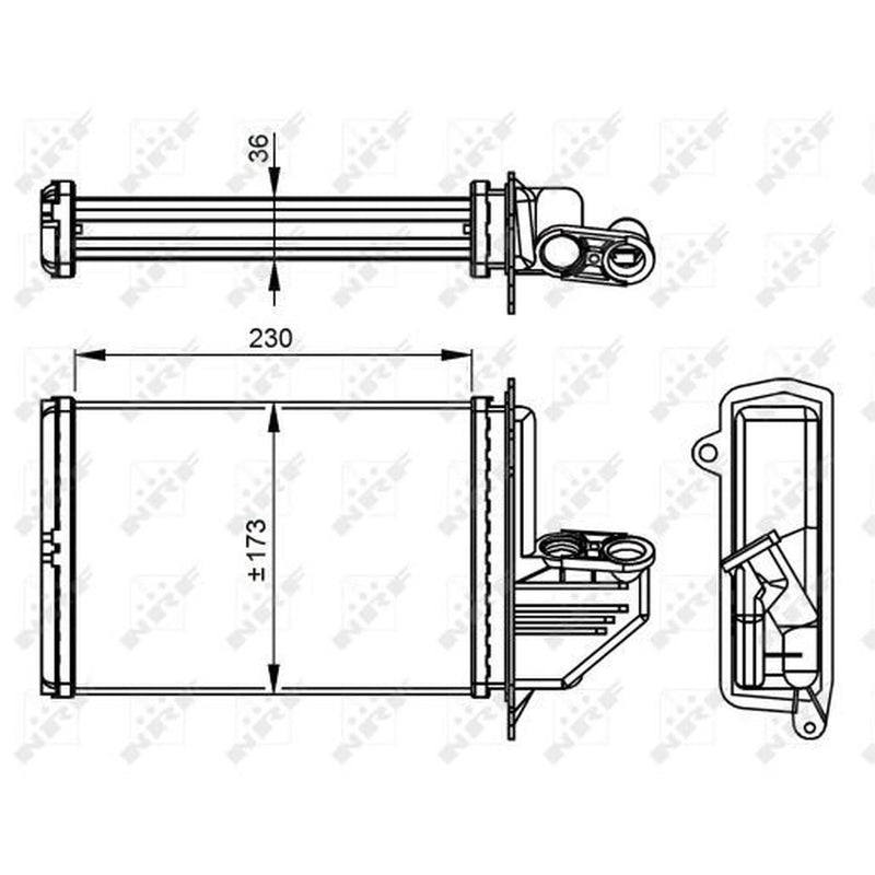 NRF Heater Matrix Core Heat Exchanger 54294