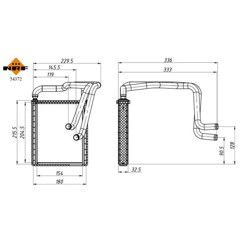 NRF Heater Matrix Core Heat Exchanger 54372