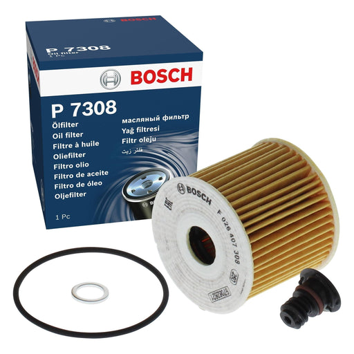 Genuine Bosch Car Oil Filter P7308 Fits Kia Sportage Crdi - 1.6 - 18- F026407308 Bosch  - Town Parts