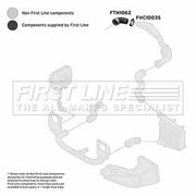 First Line Air Filter Intake Hose AEM (Ethylene Acrylate Rubber) FTH1062