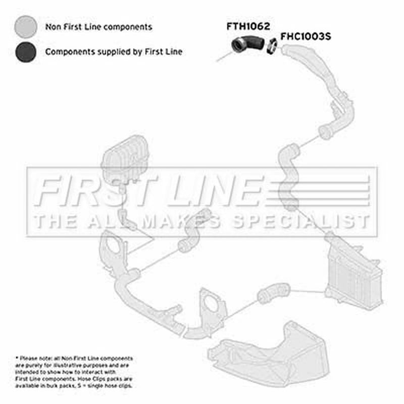 First Line Air Filter Intake Hose AEM (Ethylene Acrylate Rubber) FTH1062