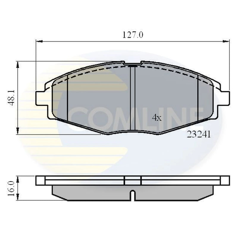 Comline 4 x Front Brake Pad Set CBP0486