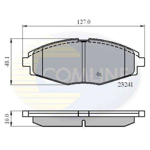 Comline 4 x Front Brake Pad Set CBP0486