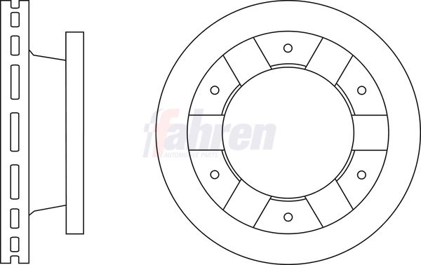 Fahren Brake Disc Set Vented
