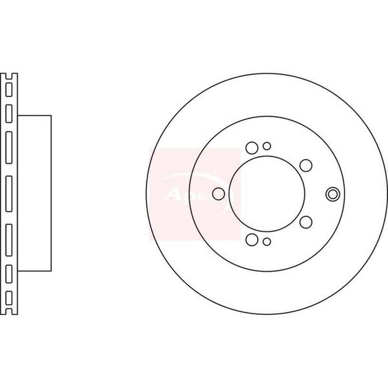 Apec 2 x Vented Rear Brake Discs DSK2261