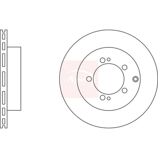 Apec 2 x Vented Rear Brake Discs DSK2261