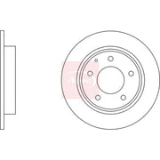 Apec 2 x Solid Rear Brake Discs DSK500
