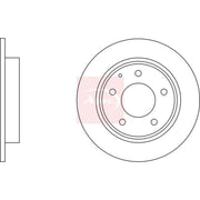 Apec 2 x Solid Rear Brake Discs DSK500