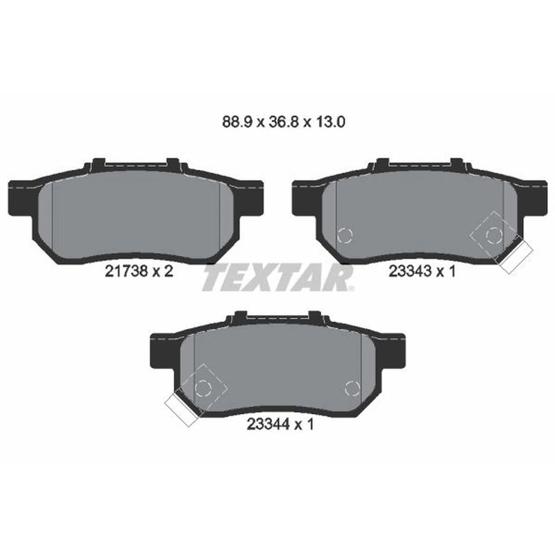 Textar Rear Brake Pad Set 2173801