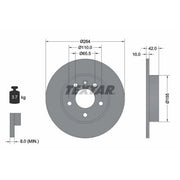 Textar 2 x Solid Rear Brake Discs 92092103