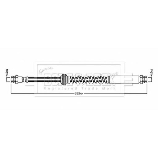 Borg & Beck Brake Hydraulic Hose Line Rear Left BBH8861