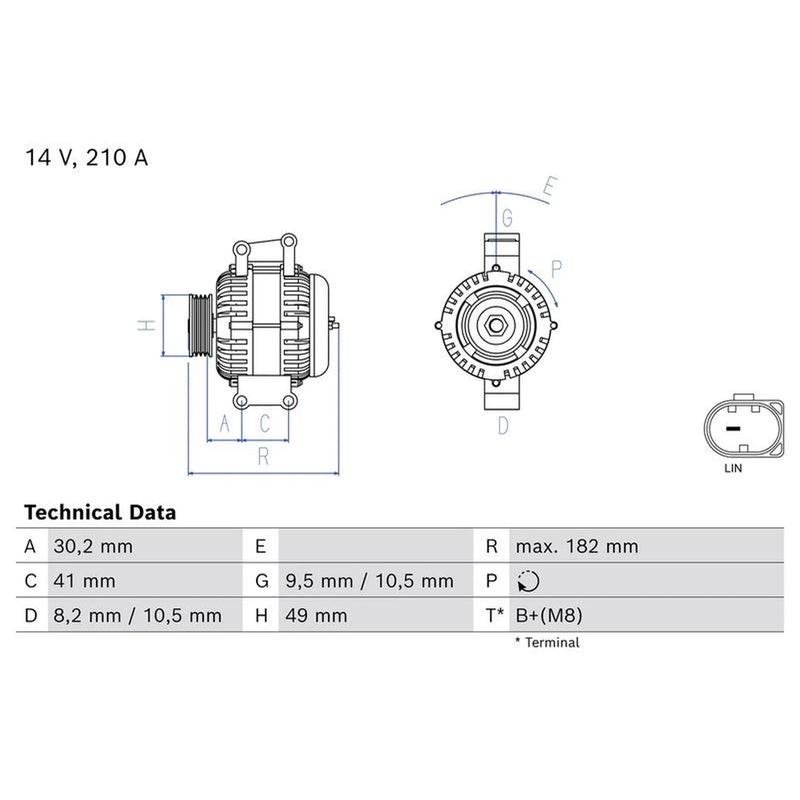 Bosch Car Alternator 12V 0 986 085 380