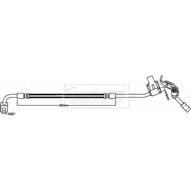 Borg & Beck Brake Hydraulic Hose Line Rear Right BBH8100