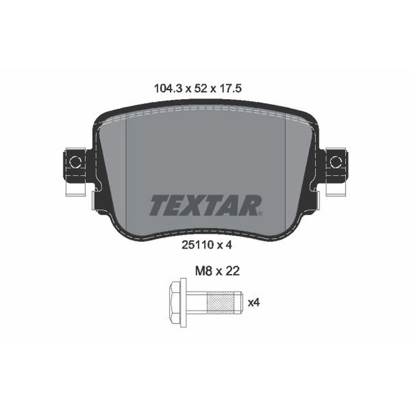 Textar Rear Brake Pad Set 2511003