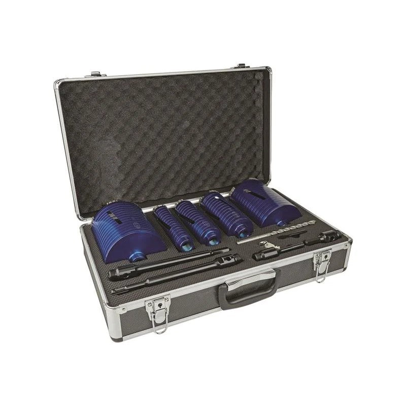 MEXCO Slotted Dry Core Drill XCEL Grade Kit, 11 Piece - A11DCDKIT5