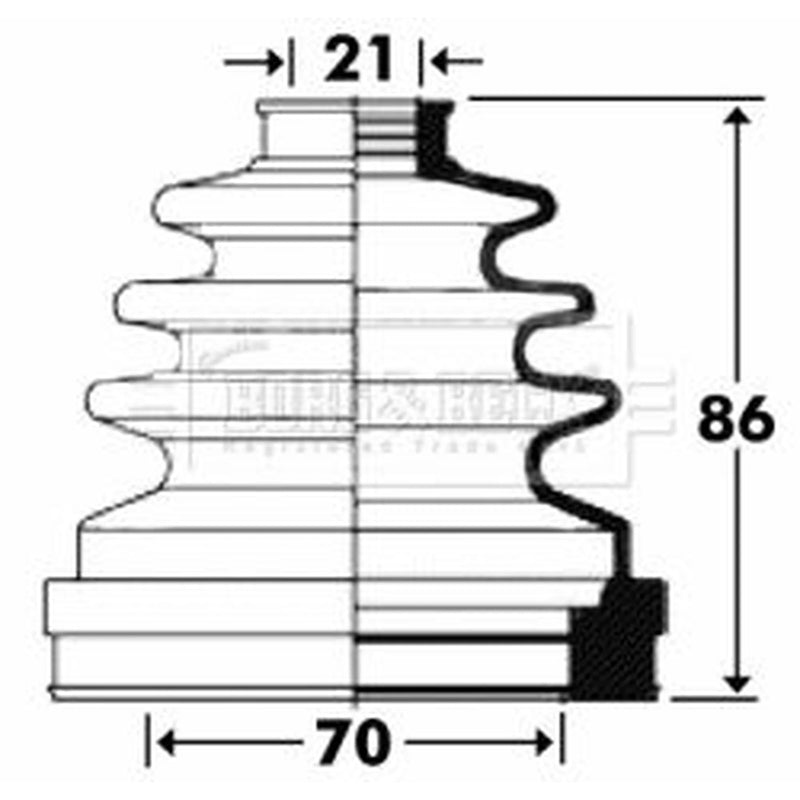 Borg & Beck Drive Shaft Bellow Kit Front Left BCB2899