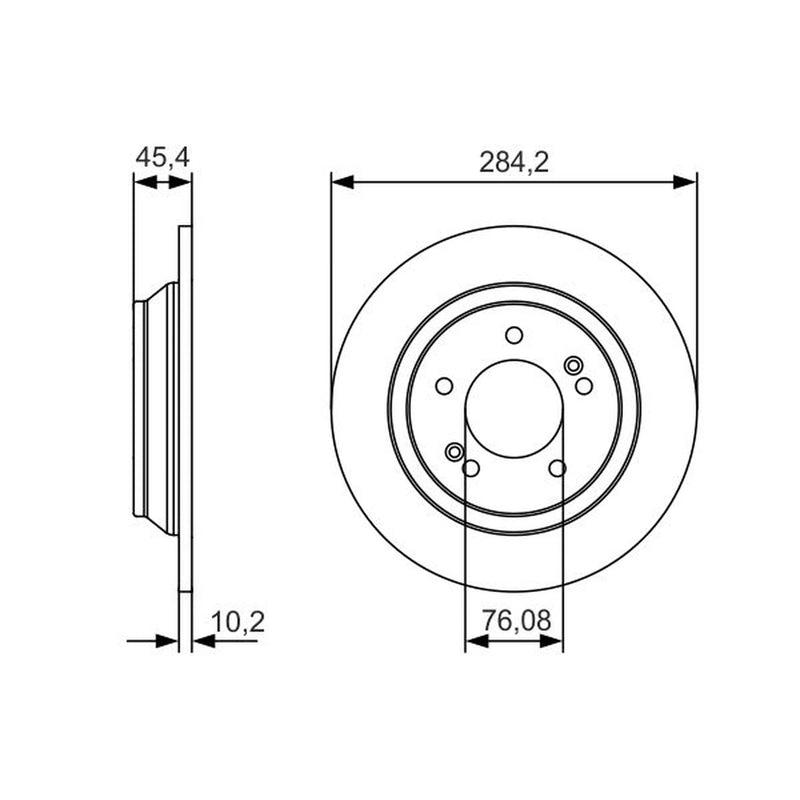 Bosch 2 x Solid Rear Brake Discs 0 986 479 C39