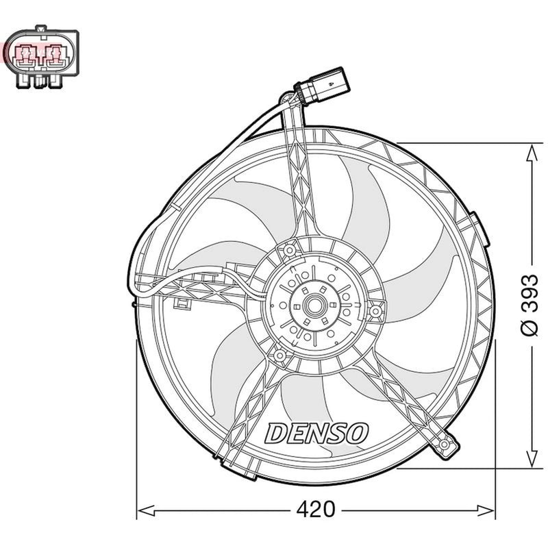 Denso Engine Cooling Fan DER05010