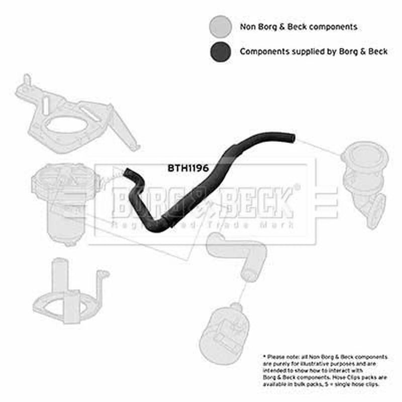 Borg & Beck Intercooler Turbo Charge Air Hose BTH1196
