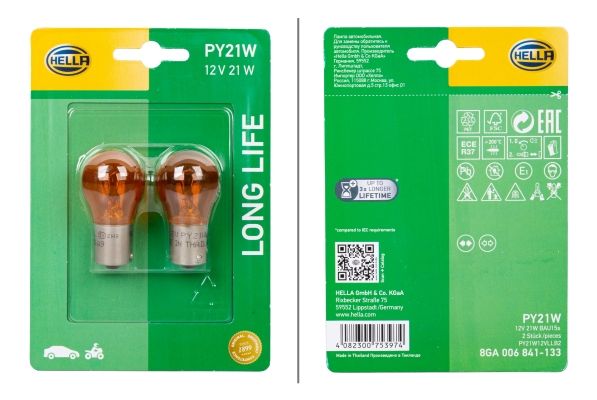 Hella 8GA 006 841-133 Bulb, direction indicator