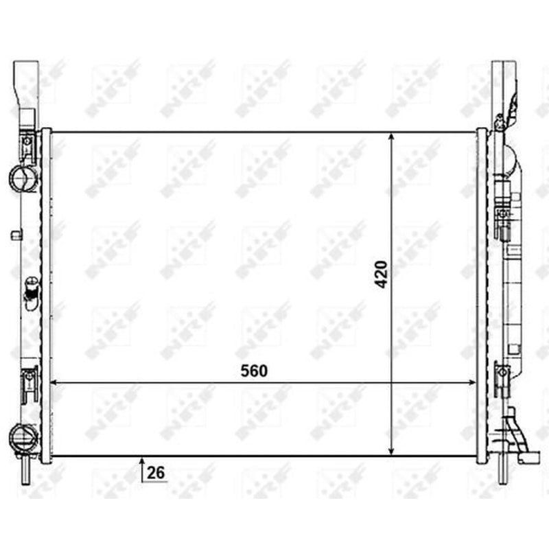 NRF Engine Radiator 53004