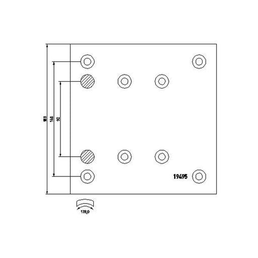 DON Don Cv Brake Lining Set MP322A7100