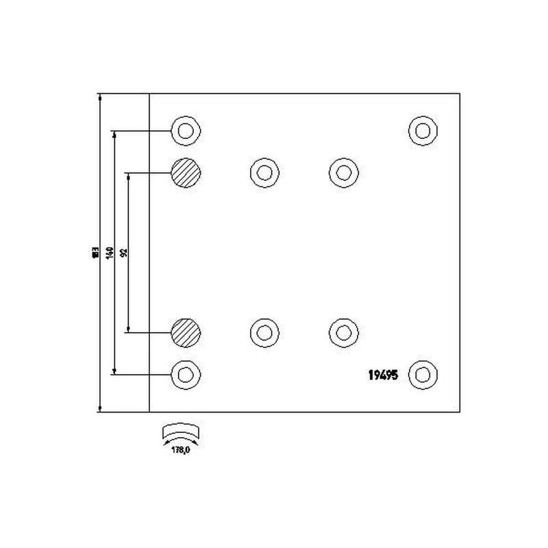 Textar Textar Cv Brake Lining Set 1949509