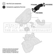First Line Air Filter Intake Hose NBR (nitrile butadiene ru FTH1490