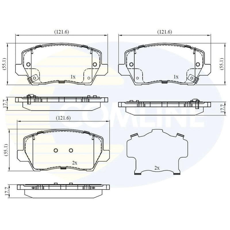 Comline 4 x Front Brake Pad Set CBP32526