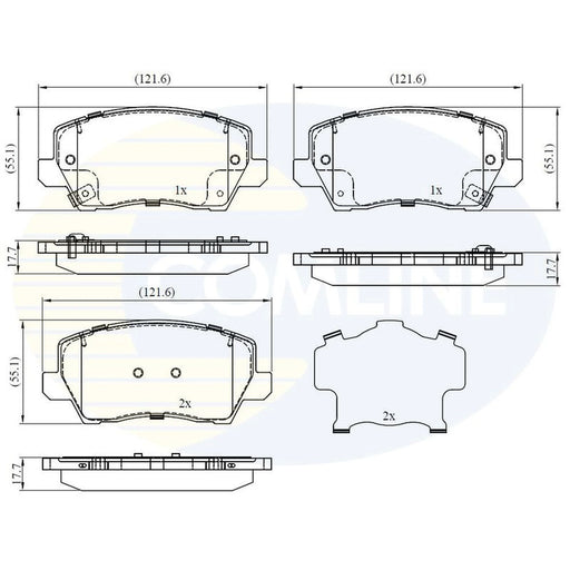 Comline 4 x Front Brake Pad Set CBP32526