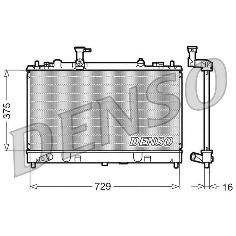 Denso Engine Radiator DRM44011