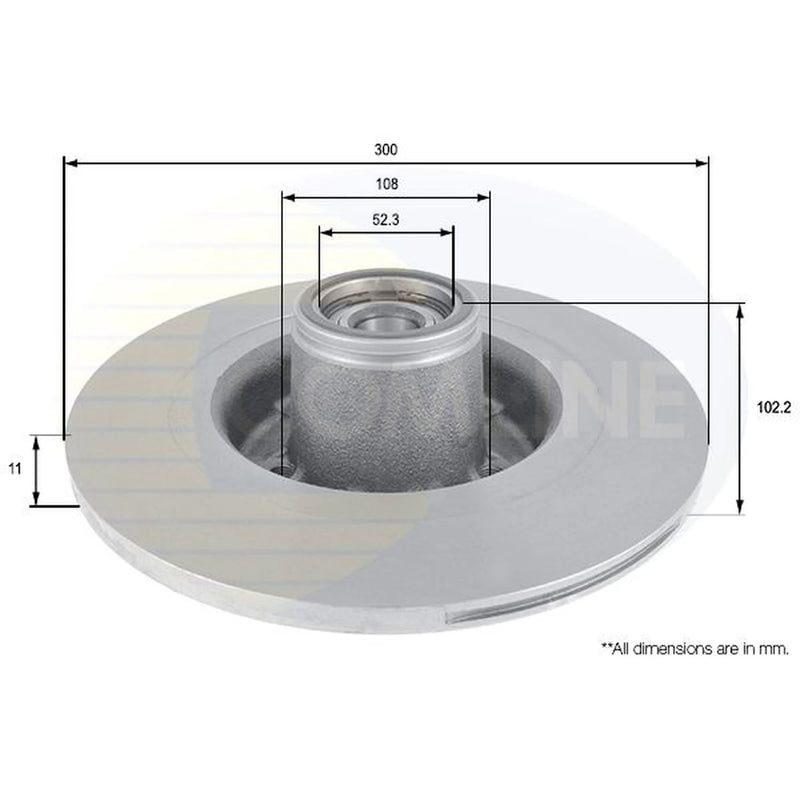 Comline 2 x Solid Rear Brake Discs ADC3020
