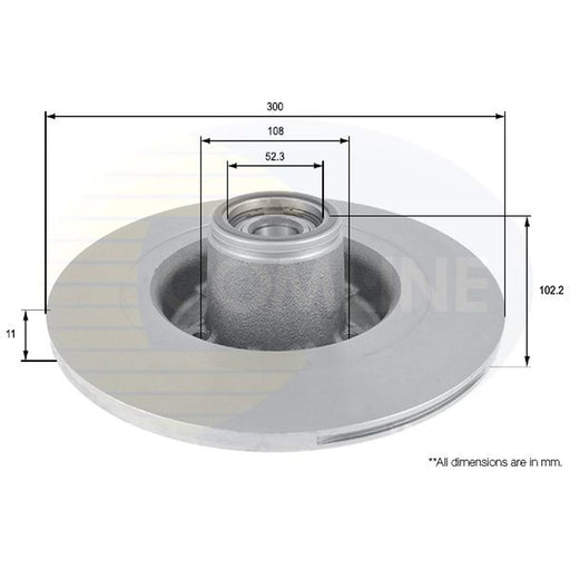 Comline 2 x Solid Rear Brake Discs ADC3020