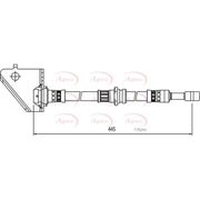 Apec Brake Hydraulic Hose Line Front Right HOS4022