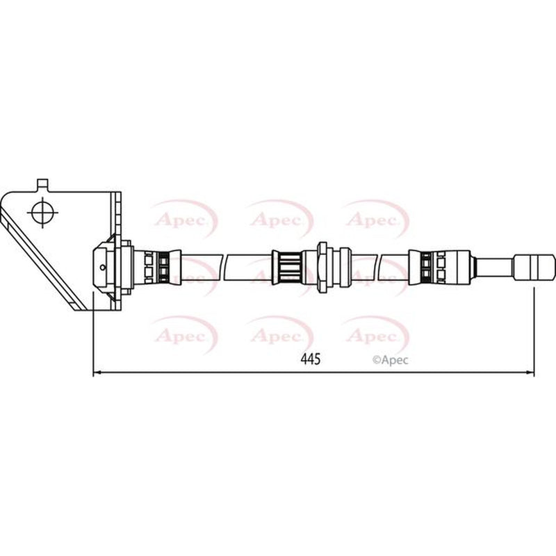 Apec Brake Hydraulic Hose Line Front Right HOS4022