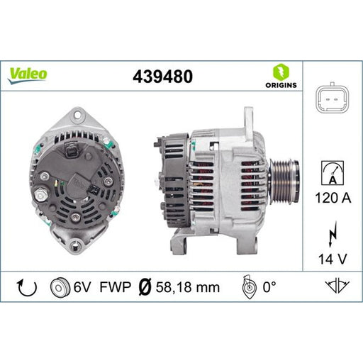 Valeo Car Alternator 12V 439480