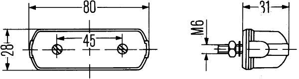 Hella 2KA 001 389-107 Licence Plate Light