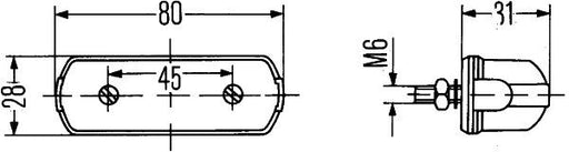 Hella 2KA 001 389-107 Licence Plate Light
