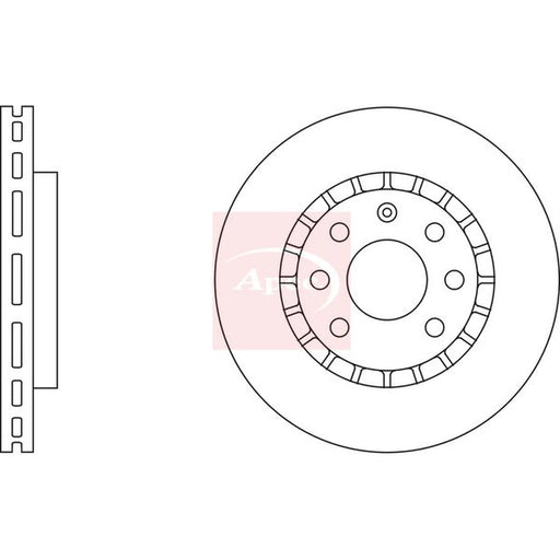 Apec 2 x Vented Front Brake Discs DSK518